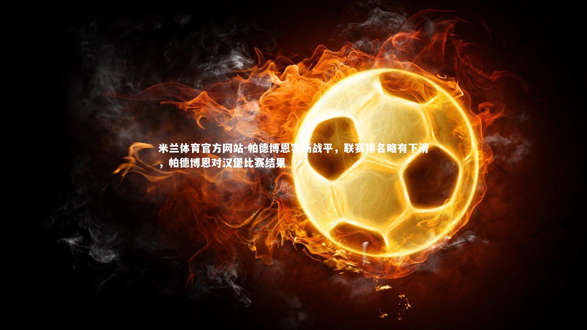 帕德博恩客场战平，联赛排名略有下滑，帕德博恩对汉堡比赛结果